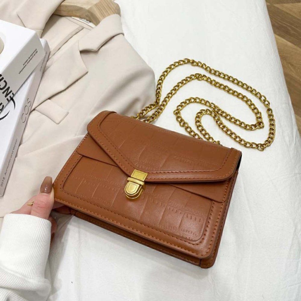Ladies Light Brown Crossbody Bag - Picture 2 of 5